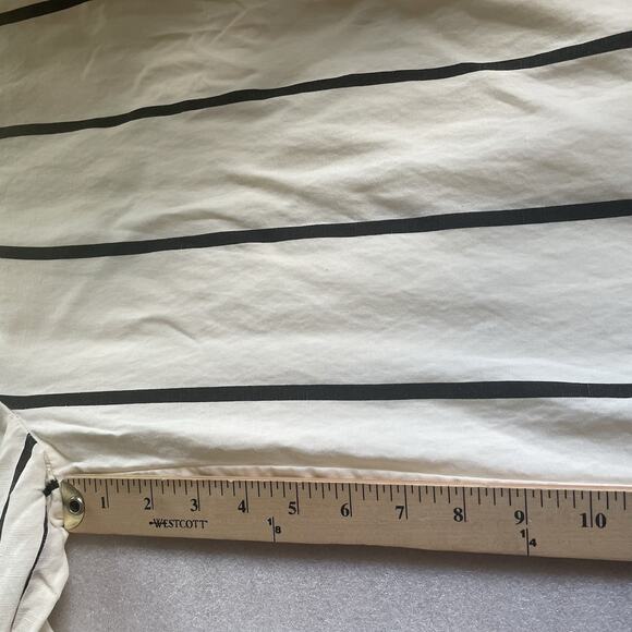 Anthropologie Sancia Jumpsuit Women Small Beige Stripe Linen Blend Wide Leg Slit - Picture 7 of 13